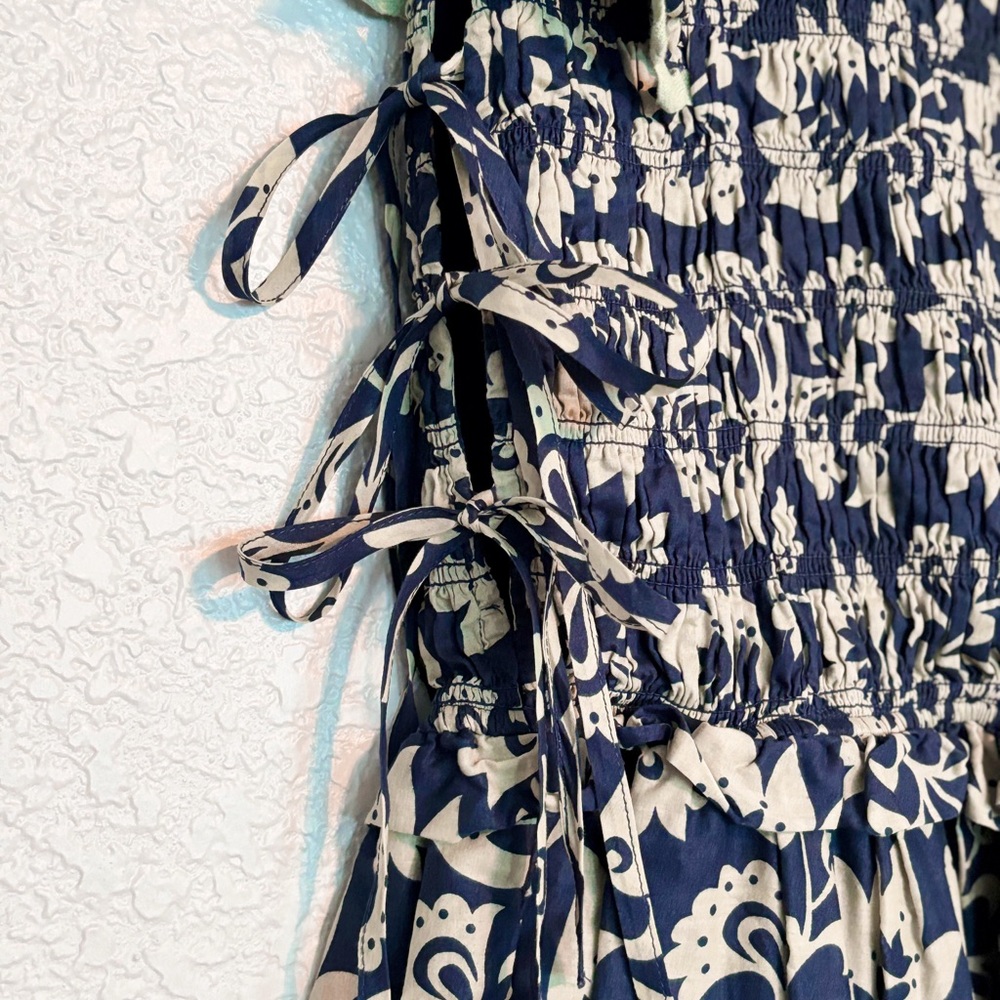 Sea New York Navy and Cream Mint Patterned Dress Women Small - Picture 5 of 13